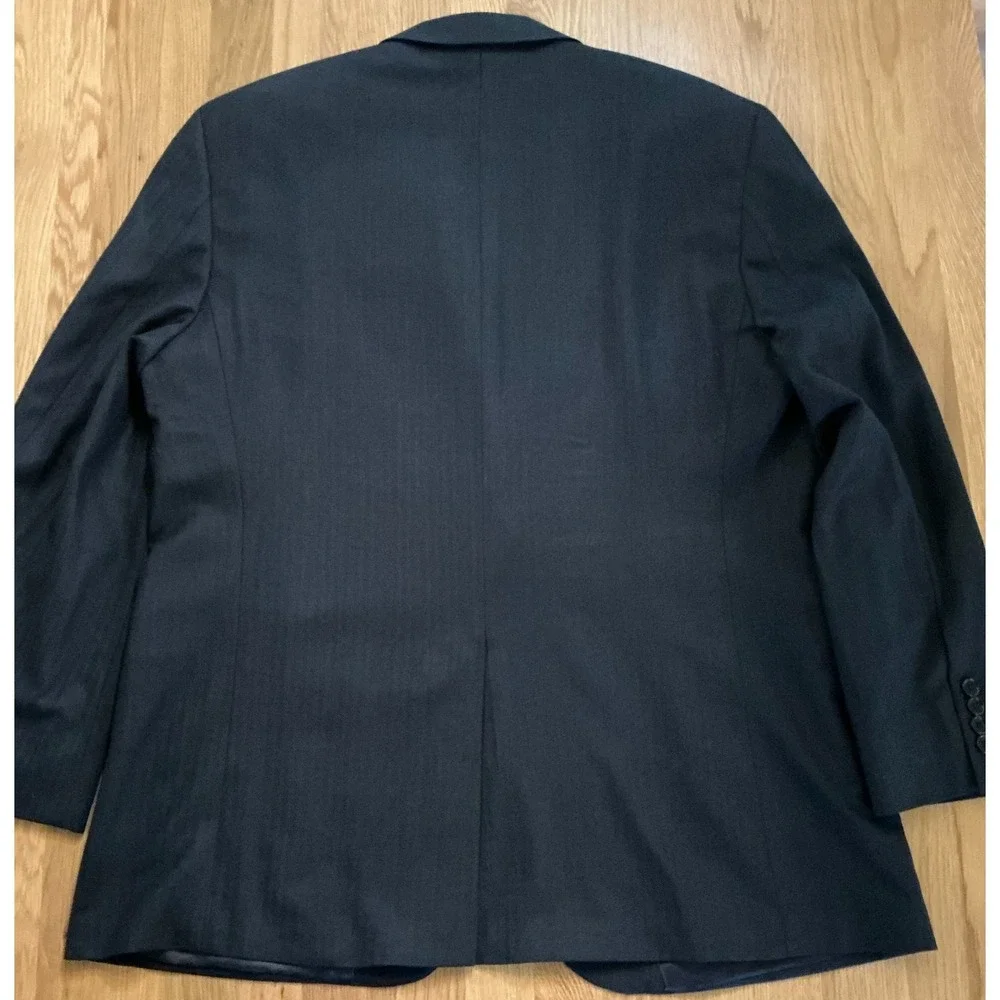 Brooks Brothers 346 Black Wool Stretch Blazer Mens 46R 2 Button‎ Sport Coat